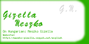 gizella meszko business card